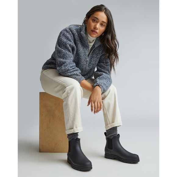 NEW Everlane The Rain Boot 11 Black Ankle Slip Resistant Comfort Rubber Lug Sole - Picture 15 of 15